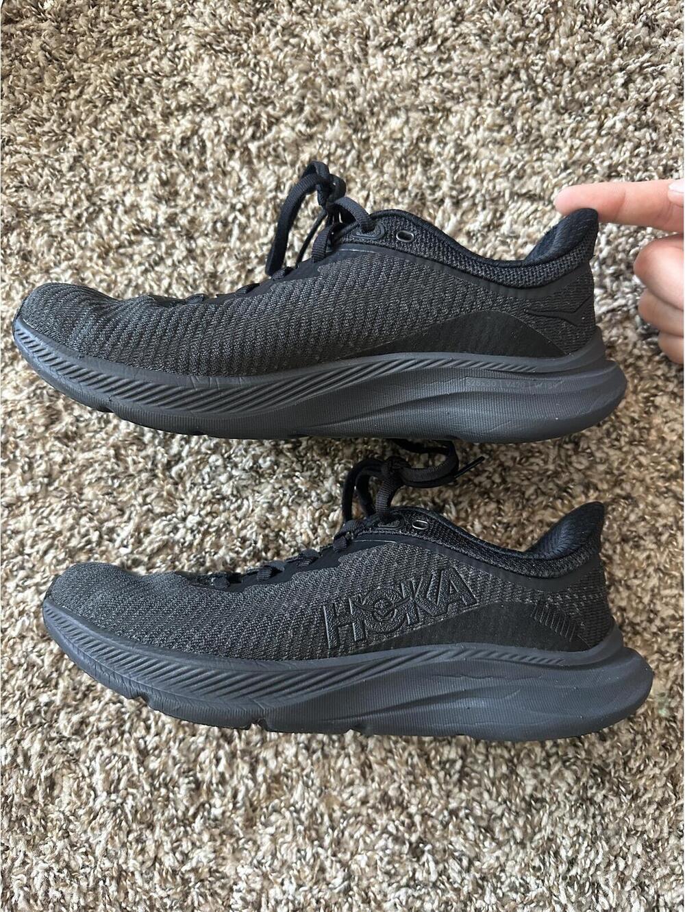 Hoka solimar black work shoe sneakers 7.5 B
